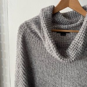 Cowl neck knit sweater